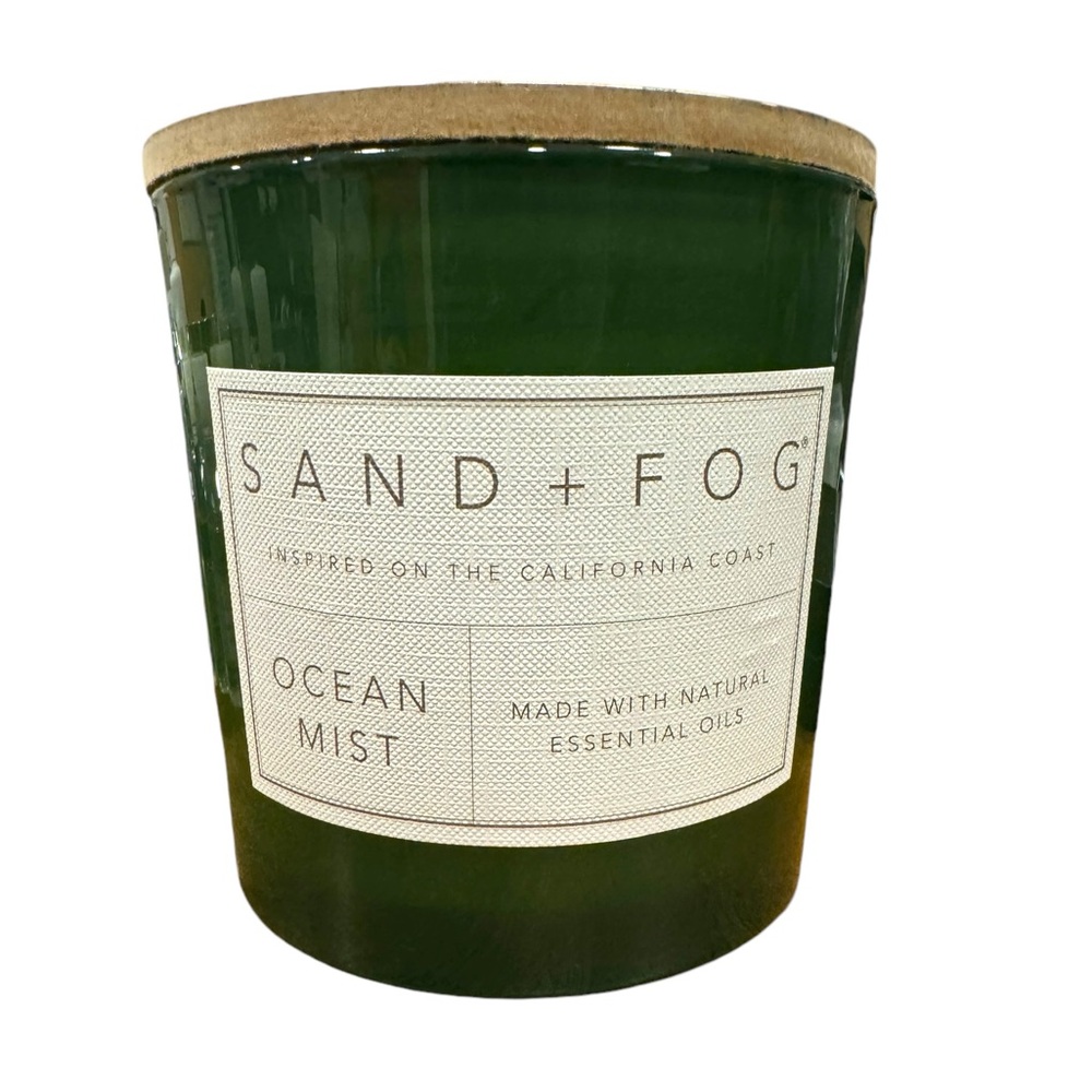 Sand + Fog Ocean Mist Hand-Poured Natural Essential Oils Candle, 21 Oz